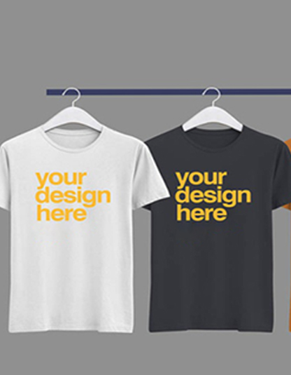 Customized t-shirts at Golden Adds